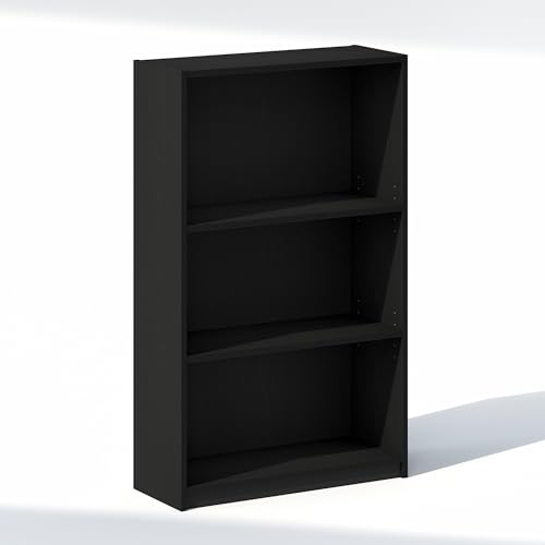 Image of Furinno Reed Closet Organizers and Storage, 3-Tier Closet Organizer, Open Shelf Closet Storage, for Wardrobe, Bedroom, Living Room, Blackwood