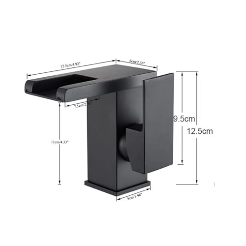 Grifo mezclador ergonómico con cascada LED para evitar salpicaduras 3