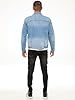 989Zé ENZO Mens Jacket Casual Classic Denim Regular Fit Western Style Trucker Coat EZJ391 LIGHT BLUE L #4
