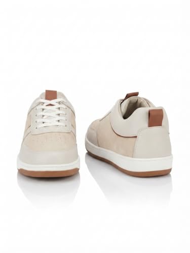 Image of Leatherful Low Top Men's Sneaker in Top Grain Leather & Suede PTSK-010 | Anti-Skid TPR Sole, Cushioned Insole, Leather Lining, Lace-Up Closure, Durable Build