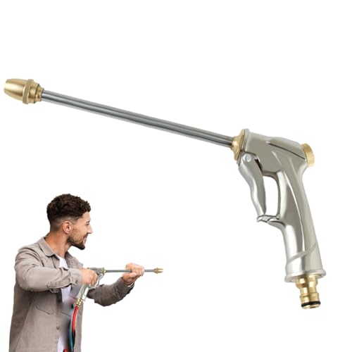 Pistola Rociadora Para Manguera De Jardín - Boquilla Completa De Latón | Pistola De Agua De Metal Resistente, 8 Patrones De Rociador, Boquilla Para Manguera De Jardín, Riego De Césped Y Jardines,
