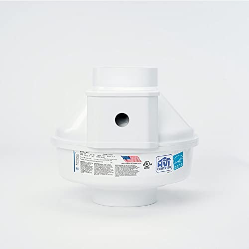 Image of Fantech Radon Fan 4.5 inch Duct - 90 CFM, 12 Volts, 3-Pin, Compatible with Desktop, Server, Gaming Console