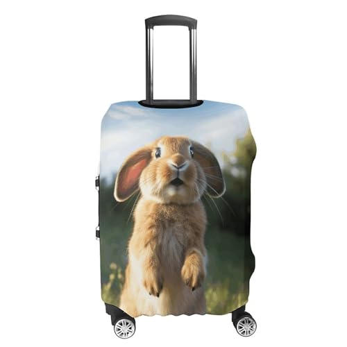 Anti-Scratch Luggage Cover Cute Funny Rabbit Printed Luggage Case Protector Washable Suitcase Covers Elastic Suitcase Protector for Size M (22-24 inch) Luggage4
