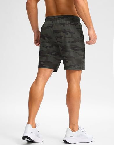 Image of Pudolla Men's Running Gym Shorts with Zipper Pockets 5 inch /7 inch / Lightweight Quick Dry Running Workout Athletic Short