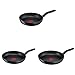 Tefal Hard Titanium Plus Pfannenset, bestehend aus 28 cm + 24 cm + 20 cm, antihaftbeschichtet, induktionsgeeignet, Aluminium, schwarz