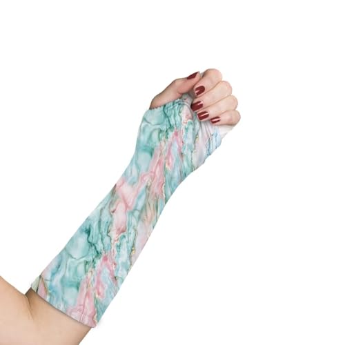 LJMKZJN Colorful Marble Print Cast Shower Cover Waterproof Cast Protector for Shower Reusable Arm Child Cast Bag Reusable Sleeve Bag Cast Cover for Shower Arm Kids Machine Washable