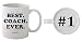 Funny Guy Mugs Best Coach Ever Ceramic Coffee Mug, White, 11-Ounce