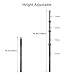 Koolehaoda Camera Monopod 40inch Tripod Extension Rod, Aluminium Center Column Gimbal Extension Pole Telescopic Stick Rod for Tripod/DSLR Camera, LR-224
