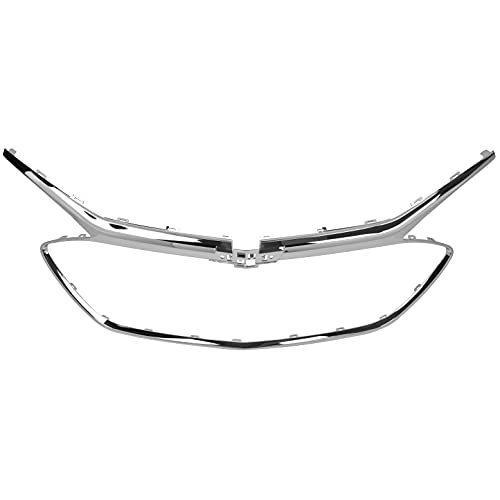 ECOTRIC Front Grille Frame Grille Molding Grill Bumper Chrome Frame Compatible with 2019-2020 Chevrolet Chevy Malibu ECOTRIC Front Grille Frame Grille Molding Grill Bumper Chrome Frame Compatible with 2019-2020 Chevrolet Chevy Malibu