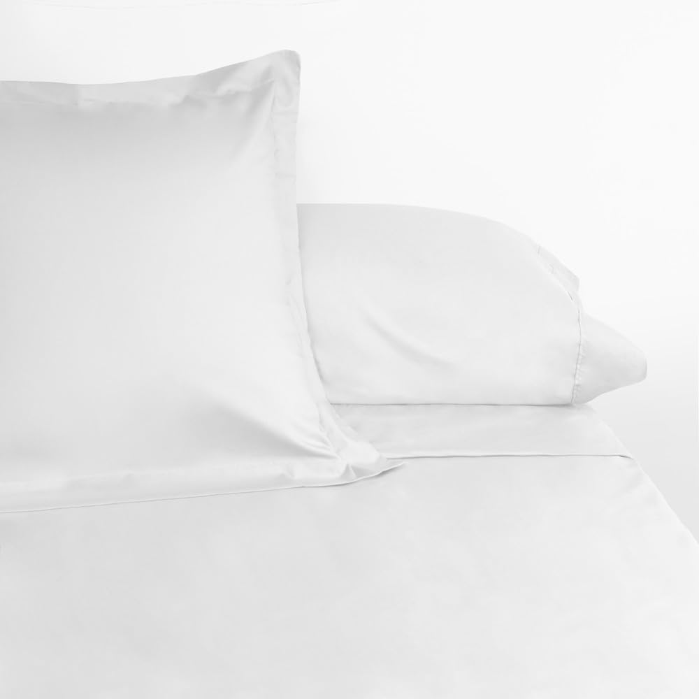 10XDIEZ Juego de sábanas Venus Plus Liso 180 Hilos Blanco (Blanco - Cama de 135)