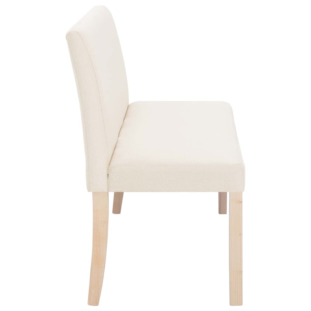 Banco 139,5 cm Poliéster Crema de color