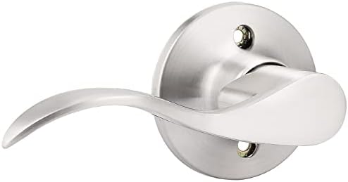 GOBEKOR 1 Pack Brushed Nickel Lever Door Handle Dummy Left-Handed Door Levers Closet Door Handles for Pantry Interior Non-Turning Door Lever