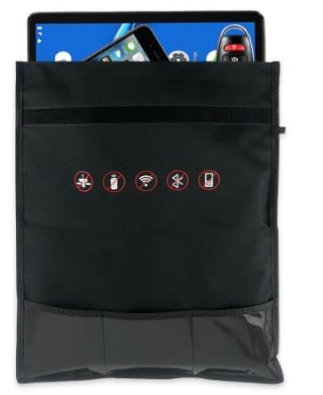 AzoneeRFID Shielding Bag, Anti-Tracking Car Key FOB Pouch, Signal Blocking Case for Cell Phone Privacy Protection, RFID Signal Blocking Faraday Bag, Anti-Spying Wallet (Large)