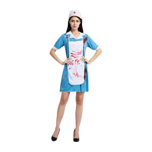 Disfraz de médico sangriento para Halloween, disfraz de enfermera zombi para adultos, disfraz de cosplay para jóvenes, adolescentes, hombres, niñas, mujeres, niños, carnavales, fiestas temáticas de
