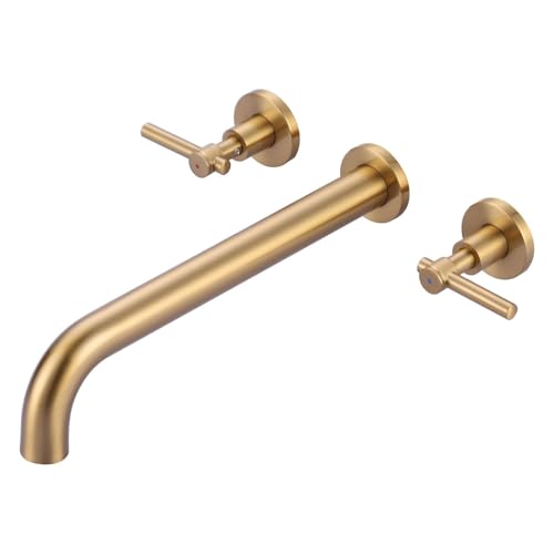 ALEASHA Wall Mount Tub Filler Tub Faucet High Flow Bathtub