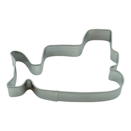 BekkiB - Ausstecher 'Bulldozer' - ca. 6,8 x 4,1 cm - Spülmaschinengeeignete Raupen-Ausstechform aus Edelstahl - Zum Backen von Plätzchen - 88045