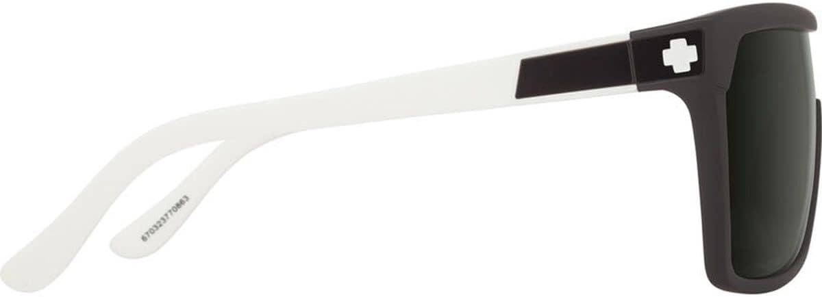 Spy Optics Flynn Sunglasses Black/White with Happy Gray Green Lens