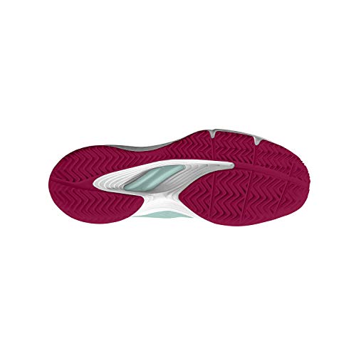 Wilson Mädchen Tennisschuhe, KAOS 3.0 JR, Hellgrün/Weiß/Pink, 39 EU, Für alle Bodenbeläge, Alle Spielertypen, WRS328170E055