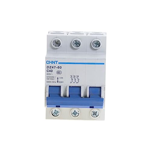 Mini-disjoncteur domestique type C DZ47-60 tripolaire 40A 400V pour rénovation électrique