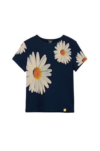 Desigual Little Girl's Ribbed Daisy T-Shirt