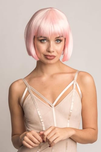 Perruque courte rose pour festivals et soirées branchées - 2