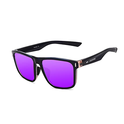 DUDUKING Lunettes de Soleil Polarisées pour Homme , Polarisées Femme Retro Lunettes UV400 Classique Rétro Lunettes Ppêche Golf été Tourisme Lunettes de soleil (Bleu Violet) Cover