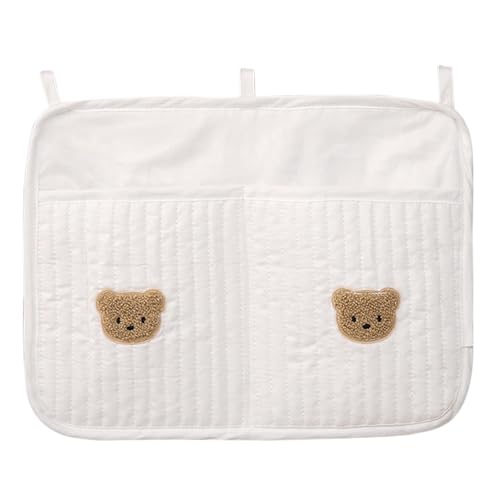 Babybett Organizer, Kinderzimmer Hängender Bett Organizer Mit 2 Taschen, Kinderzimmer Organizer Beistellbett Baby Betttasche Spielzeugtasche, Aufbewahrungstaschen Für Betten Für Windeln Kleidung Spiel