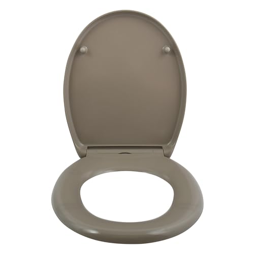 spirella Abattant de WC ovale avec fonction de fixation rapide et fermeture en douceur Lunette de...