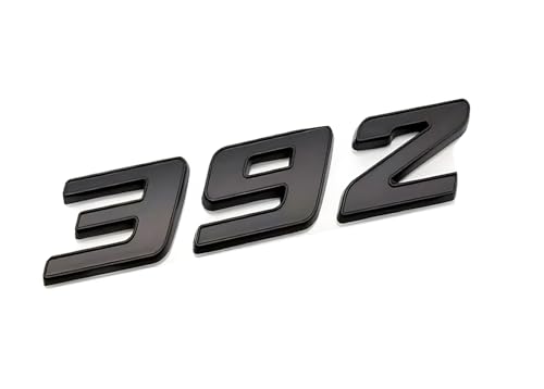 Image of Pair Set 392 Front Right Door Side Badge Nameplates Emblem Self-Adhesive Decals Sticker (Matte Black)