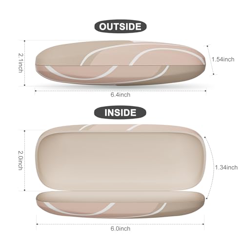 Image of Eyeglasses Case, Portable Hard Shell Protective Case for Glasses, Eyeglass Holder Box for Women with Cleaning Cloth
