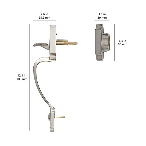 Amazon Basics Handleset With Shelby Lever - Single Cylinder - Satin Nickel #TOP4