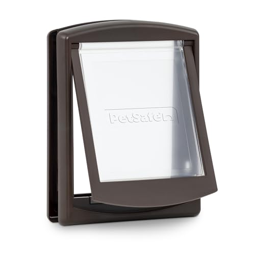 PetSafe Original 2 Way Pet Door - Manual Lock Durable Frame Multiple Colours - Medium Brown