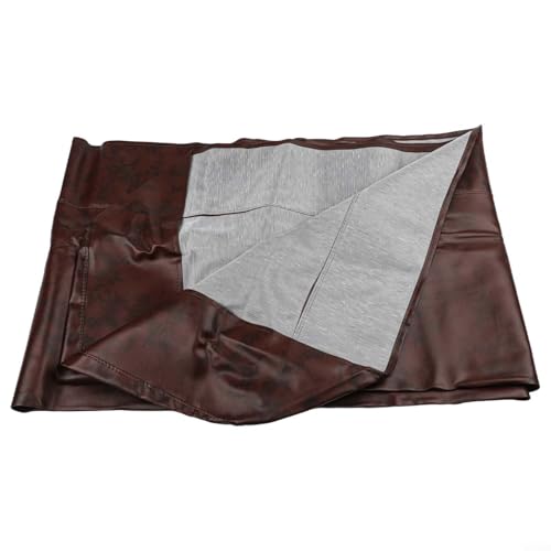 Zoegneer Mantel de mesa de tejo de 9 pies, 113 x 27 x 6 pulgadas, cuero sintético pesado con forro de algodón suave, diseño ajustado a prueba de polvo y derrames con costuras reforzadas