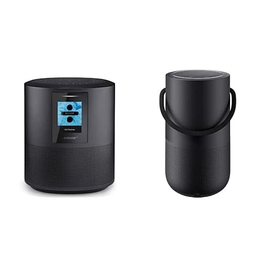 Bose Home Speaker 500 Enceintes avec Alexa d’Amazon intégrée Noir & Portable Smart Speaker - avec Contrôle Vocal Alexa Intégré, Noir