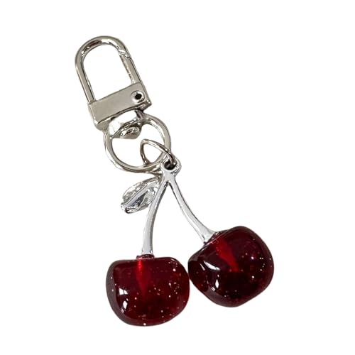 Porte-clés Cerises en cristal de qualité supérieure pour sac de mode