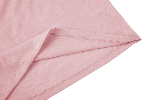 Kingdenergy Girls Summer Cute T Shirt Short Ruffle Sleeve Basic Soft Casual Plain Tunic Tops Tees Z-Pink #TOP7