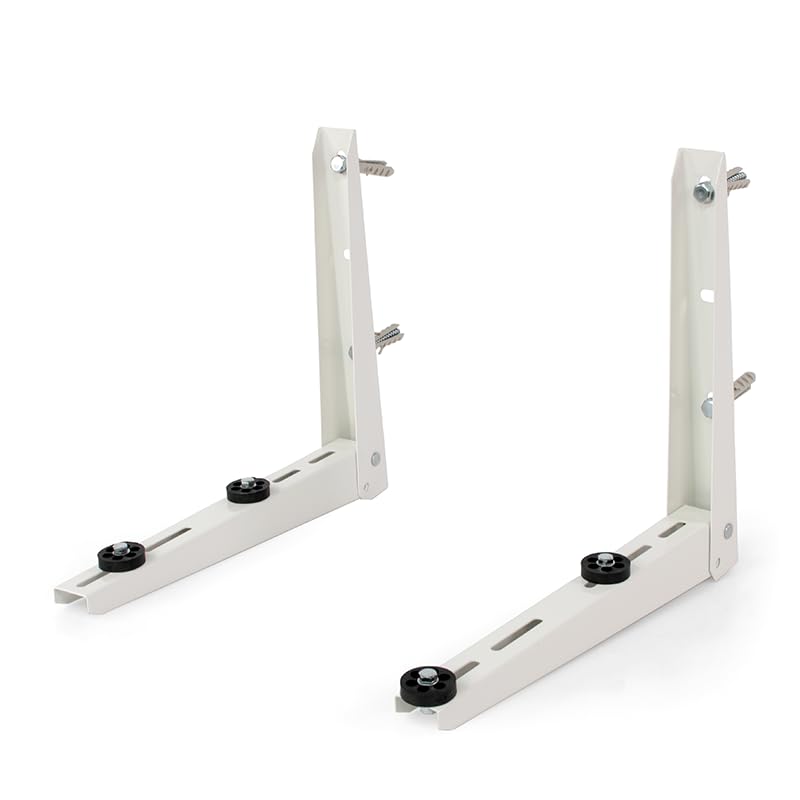 SU550 Heavy Duty Air Conditioner & Heat Pump Wall Bracket 550mm – Extra Strong Steel Support up to 150kg – Easy Install HVAC Mount, Weatherproof White