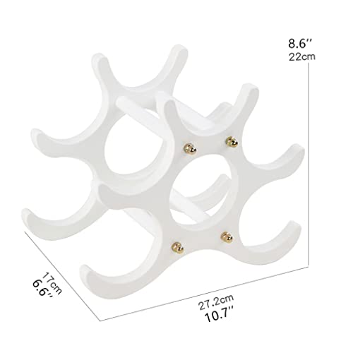 Soporte rústico para 6 botellas de vino blanco de madera miniatura 2