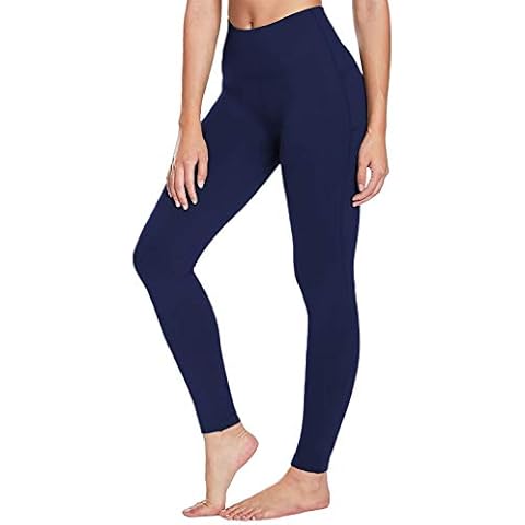 TAIPOVE Naked Feel High Waist Running Gym Leggings Pockets for Ladies Women Sports Running Tights Slim Fit Butt Lifted Trackpant Navy Cover