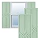Ekena Millwork TFP001CP18X029SG True Fit PVC Cedar Park Fixed Mount Shutters, 18"W x 29"H, Seaglass