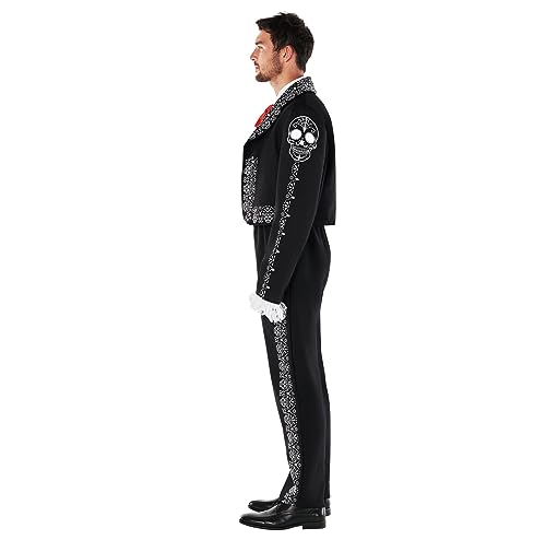 Morph - Day Of The Dead Costume For Men - Mariachi Outfit Men Day Of The Dead Costume - Dia De Los Muertos Costume For Men