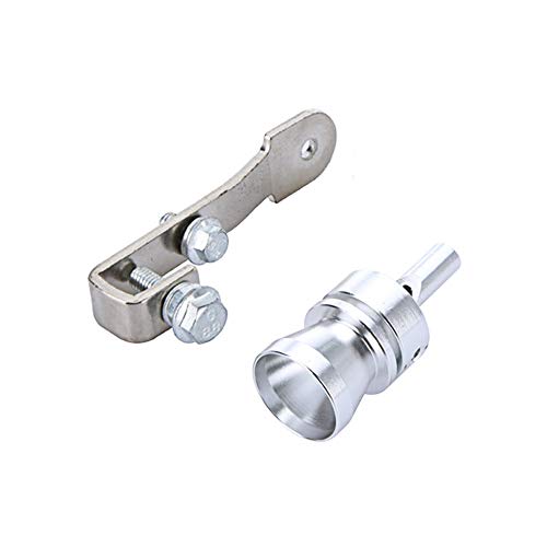 Yorten Turbo Sound Whistle Tubo de escape Válvula de sopro do tubo de escape Alumínio Prata 10,2 × 1