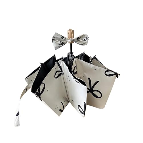 Ombrello da viaggio portatile Regalo carino pieghevole compatto per esterni leggero a forma di cartone animato da 3 Piega Manico in legno