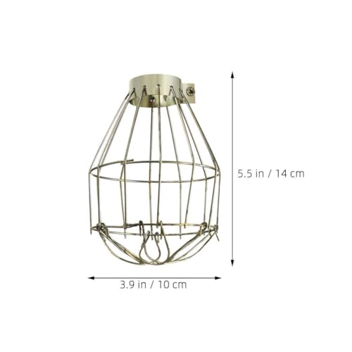 Image of STOBAZA Lampshade Guard Metal Bulb Guard Cage Ceiling Light Frames -scalding Net Sturdy Metal Lampshade Ring