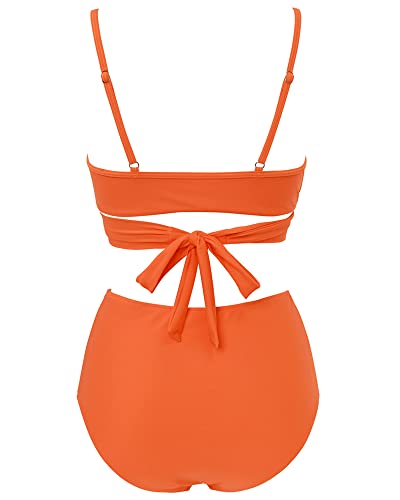 SUUKSESS Women Wrap Bikini Set Push Up High Waisted 2 Piece Swimsuits2