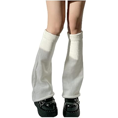 Longyangqk Frauen 80er Jahre Beinlinge gestrickt gehäkelt Beinabdeckung Strümpfe High Heels Stiefel lange Socken Cover