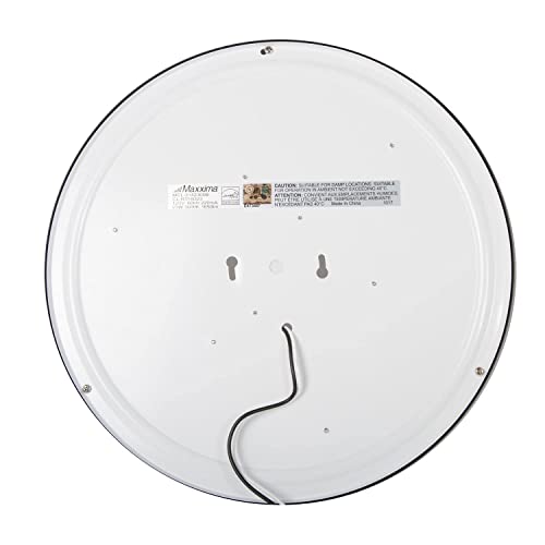 Maxxima Led Flush Mount Ceiling Light Fixture, 14" Black Round Light, Warm White, 1650 Lumens Dimmable Ceiling Mount, 3000K #TOP7