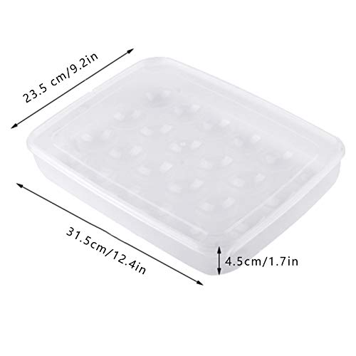 Set Of 3 Deviled Egg Tray, Stackable Egg Holders Trays Refrigerator Organizer Bins With Lid For 72 Egg Tray Carrier #TOP1