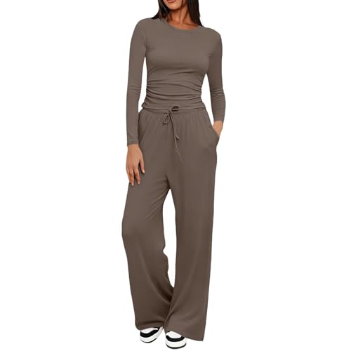 Ensemble survêtement 2 pièces pour femme avec pantalon large