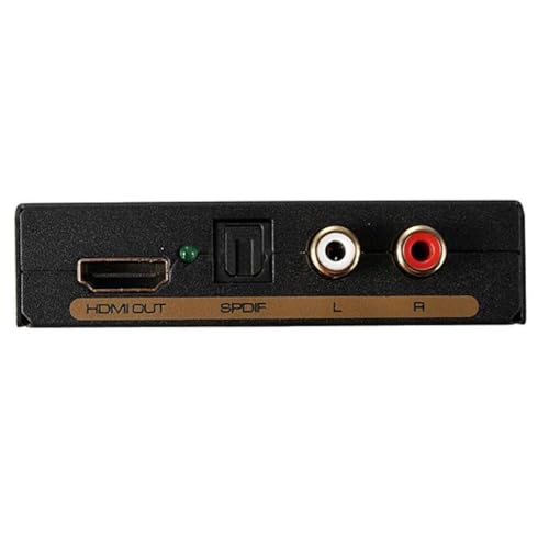 Image of HDMI to Optical Audio Converter (SPDIF + L /R) ; Converts HD Input to HDMI Output with Additional Optical (SPDIF) and Analog L /R Audio outputs.